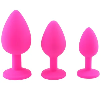 Silicone Butt Plug Anal Plug Unisex Sex Stopper 3 Different Size Adult Toys for Men