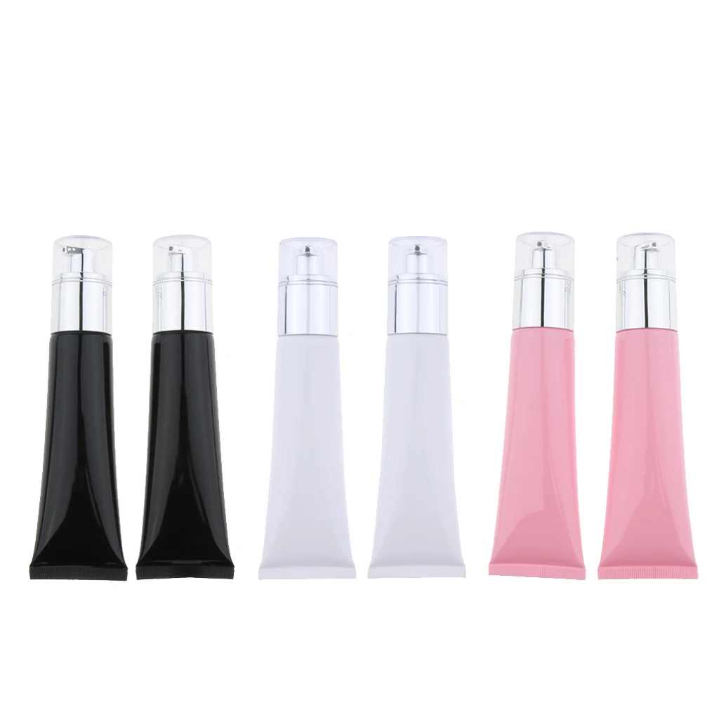 

2pcs Travel Refillable Empty Pump Bottle Cosmetic Makeup Cream Balm Foundation Tubes Vials Container 50ml
