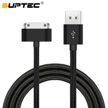 Suptec 30 Булавки USB кабель для iPhone 4S 4 металлический штекер плетеный нейлоновый Провода Зарядное устройство кабель быстрой зарядки синхронизации данных шнур для iPad 3 2