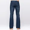 LGRG Mens Slim Boot Cut Jeans Classic Stretch Denim Slightly Flare Deep Blue Jeans Fashion Stretch Trousers 5