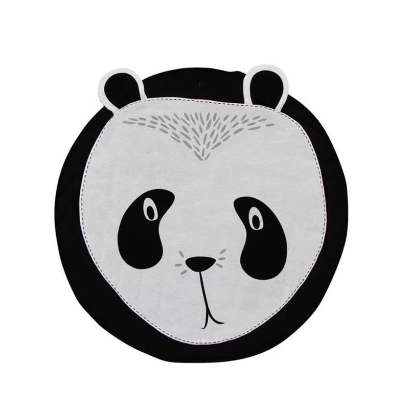 Белый серый мультфильм Животные льва лиса панда круглый коала для гостиной спальни домашний декоративный ковер Детский мягкий игровой коврик