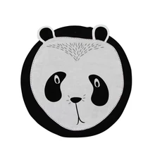 Белый серый мультфильм Животные льва лиса панда круглый коала для гостиной спальни домашний декоративный ковер Детский мягкий игровой коврик