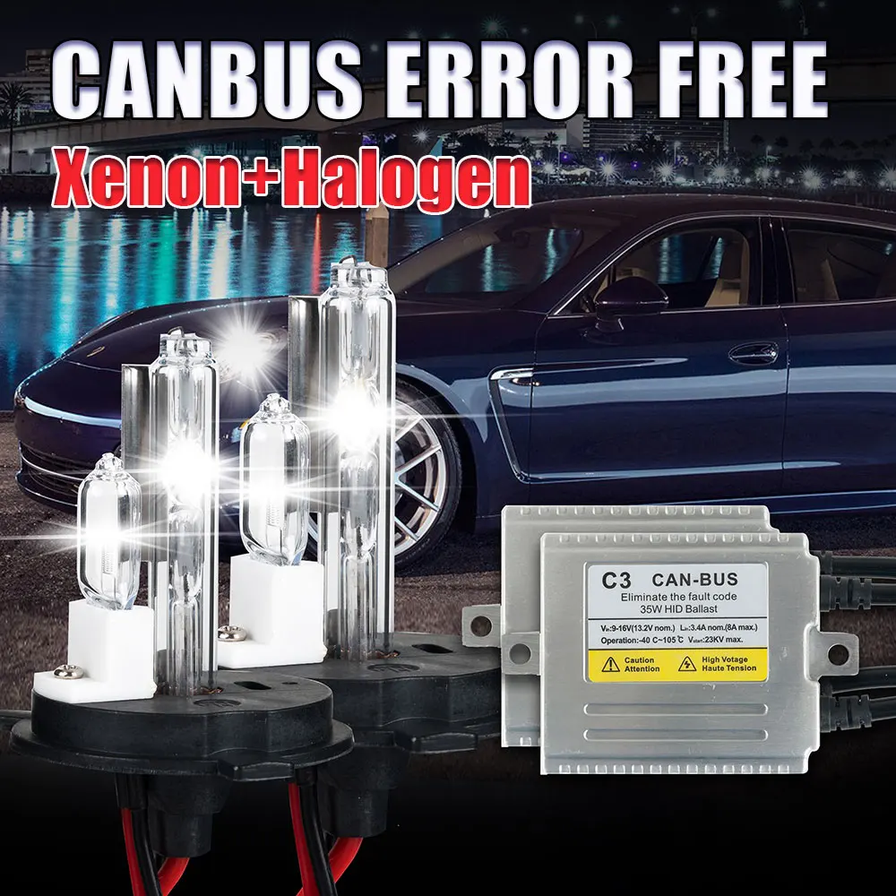 

H4 xenon with halogen kit Good Quality Xenon HID Kit H4-2 One Xenon One Halogen Double Lamps Hid Xenon H4 Price On Sale