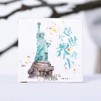 

45Pcs/lot Creative The World's Logo Building Mini Paper Sticker Decoration Diy Ablum Diary Scrapbooking Label Sticker Stationery