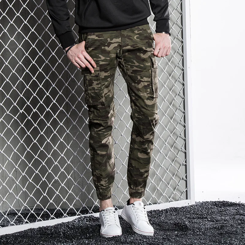 Демисезонный хлопок Pantalon Homme военный камуфляж