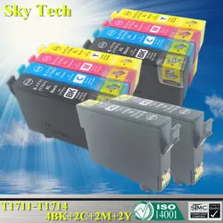 10X совместимые картриджи для T1711-T1714, для Epson XP-33 XP-103 XP-203 XP-207 XP-303 XP-306 XP-403 XP-406 XP-313 XP-413