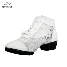 Новые летние кожаные дышащие туфли для фитнеса женские танцевальные туфли с мягкой подошвой для танцев танцевальные кроссовки белого и черного цвета