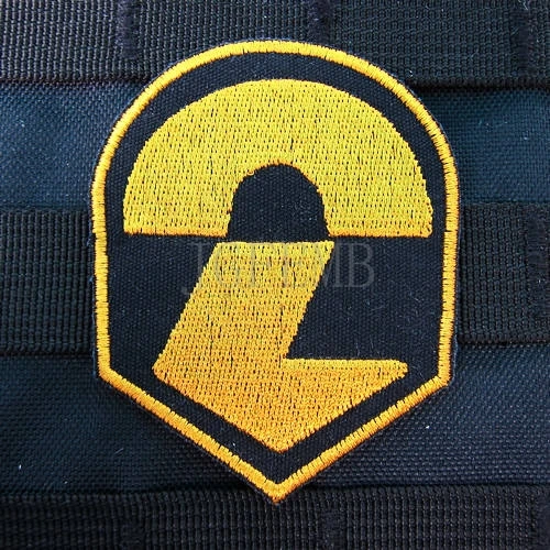 

black background gold design SVII Patlabor 2 Section two of two vehicles Tactical Morale Embroidery patch Badges B2675