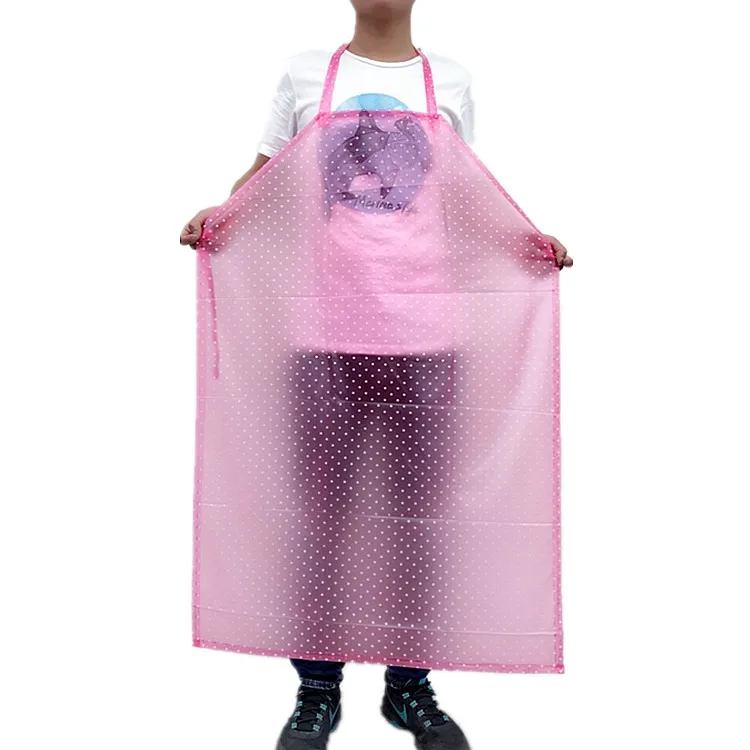 Waterproof transparent apron thickening kitchen canteen aquatic factory female simple long and durable pvc aprons