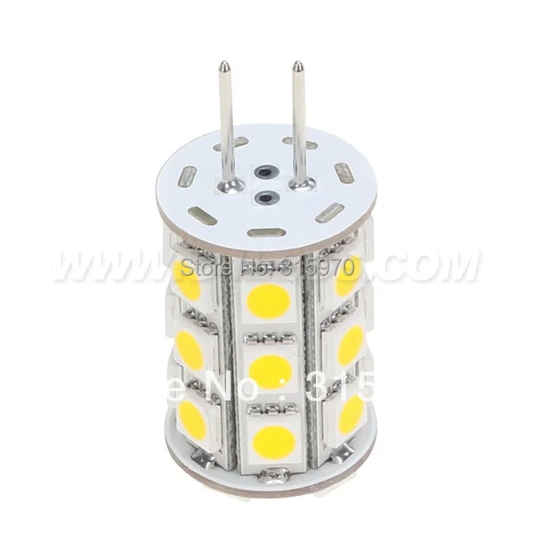 Светодиодная лампа G6.35 27LED 5050 SMD DC12V 4 Вт с регулируемой яркостью теплый белый