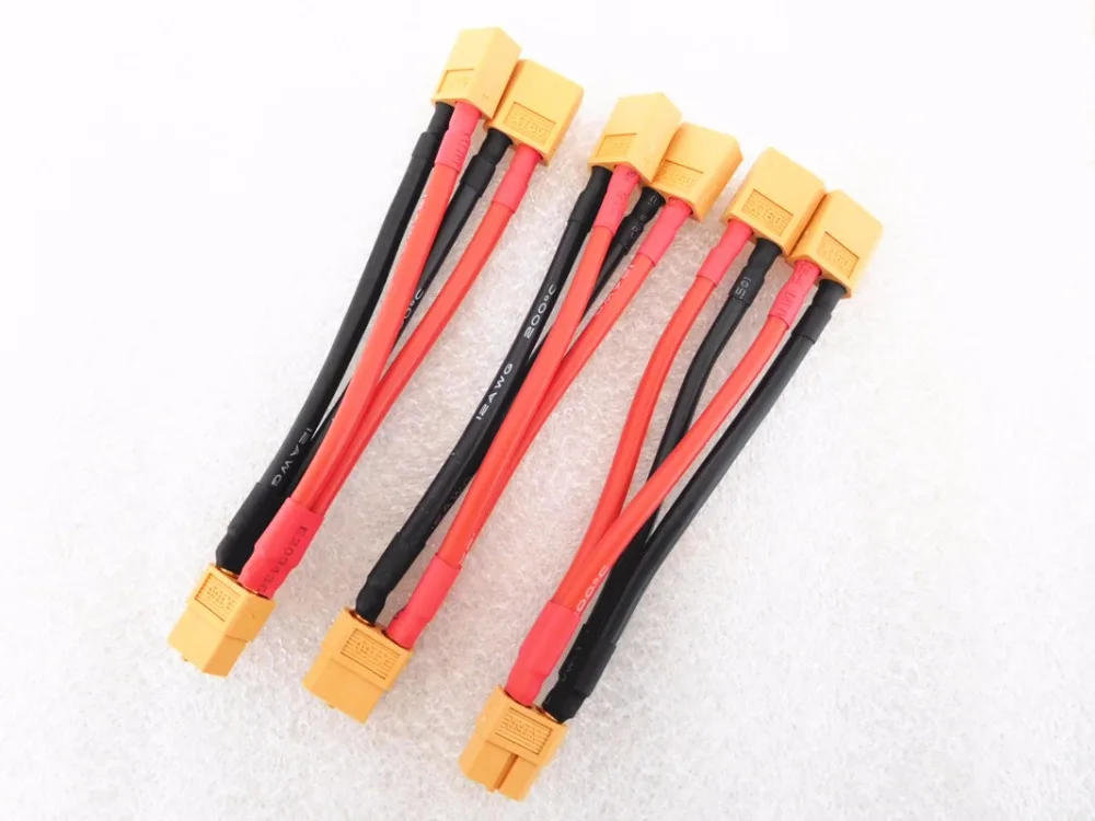 RC XT60 Parallel Harness - Connect 2 Li-Po Batteries For RC Drones And Vehicles