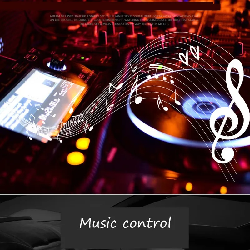 Автомобильные светодиодные лампы USB атмосферная лампа DJ музыкальный звук