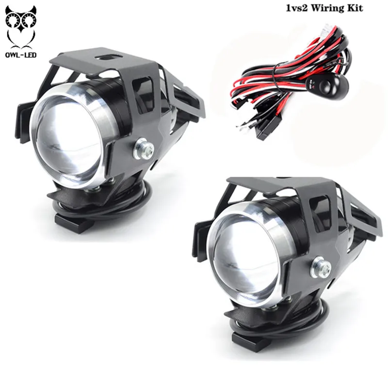 

OWL-LED 125W Motorcycle LED Headlight 3000LMW chip U5 Motorbike Driving Spotlight Street Moto Fog Spot Head Light Lamp
