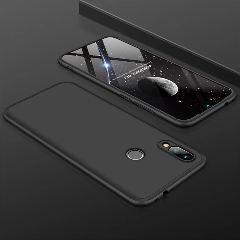 Чехол GKK чехол 3 в 1 для Xiao mi Red mi Note 7 8 Pro, чехол 360, противоударный матовый чехол для Xiaomi mi 9 SE - Цвет: cool black