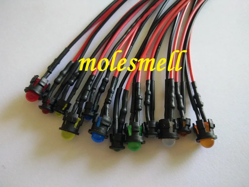 5 x Pre-Wired Blue LED 5mm Diffused 9V ~ 12V 1st CLASS POST
