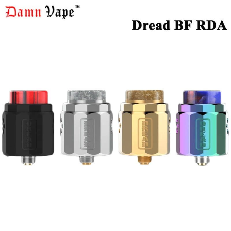 

Original Damn Vape Dread BF RDA Tank Damnvape E Cigarette Atomizer with With New Lolly Coil Single Dual Coil Rebuild Vaporizer