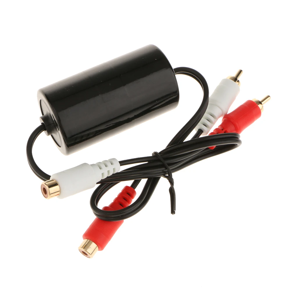 Car Stereo 2-Channels RCA Audio Noise Filter Suppressor Ground Loop Isolator 15A