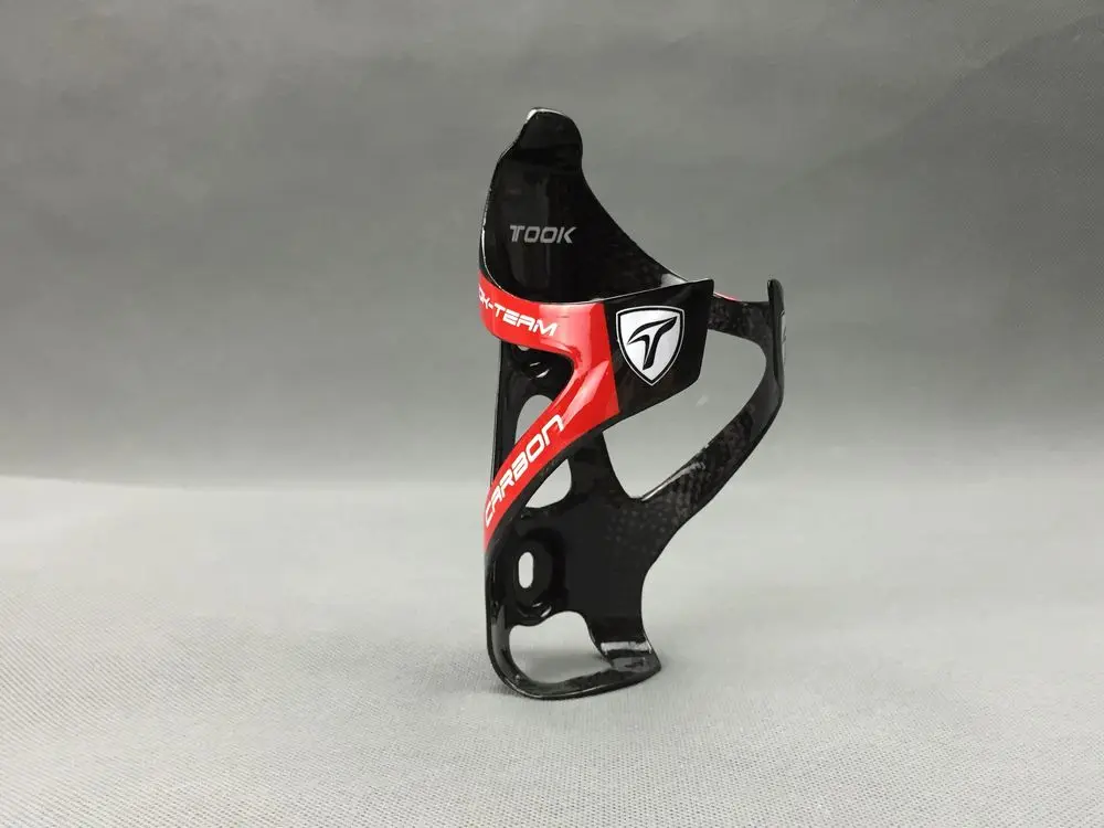 2 шт. велосипедный держатель для бутылки из углеродного волокна Горный Дорожный велосипед велосипедный открытый держатель для бутылки с напитком держатель для бутылки - Цвет: black-red