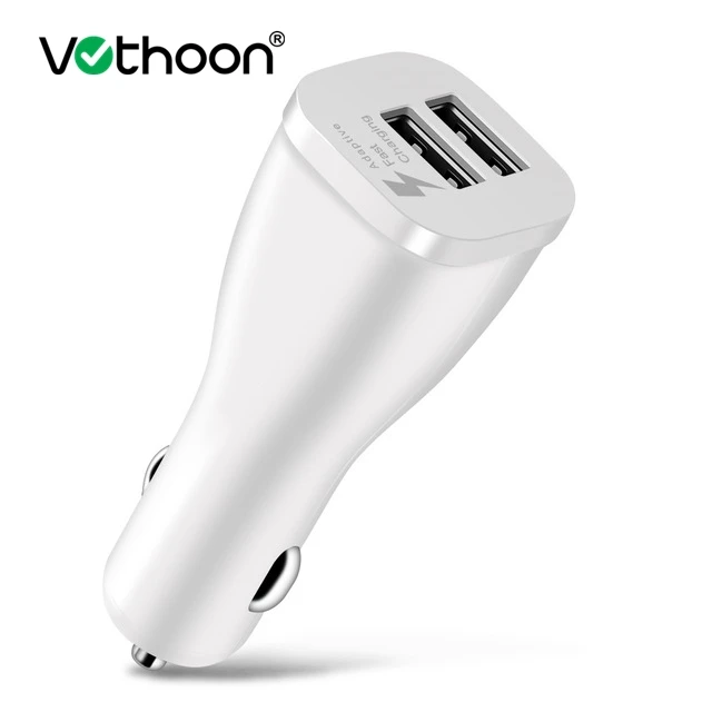 

VOTHOON Original Dual USB 2A Fast Car Adapter For Samsung Galaxy S8 9 Plus Note 8 9 Adaptive Fast Charging 9V 1.67A & 5V 2A