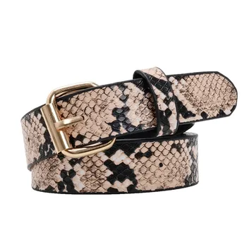 

Women Leather Belt Snakeskin Python Red Black White 2.5cm Wide Narrow Thin Silver Buckle Snake Ladies Jeans Dress Belt Waist#L20