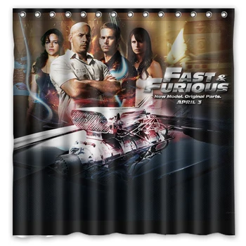 

The Fast and the Furious Waterproof Polyester Shower&Bath Curtain( 180X180CM)