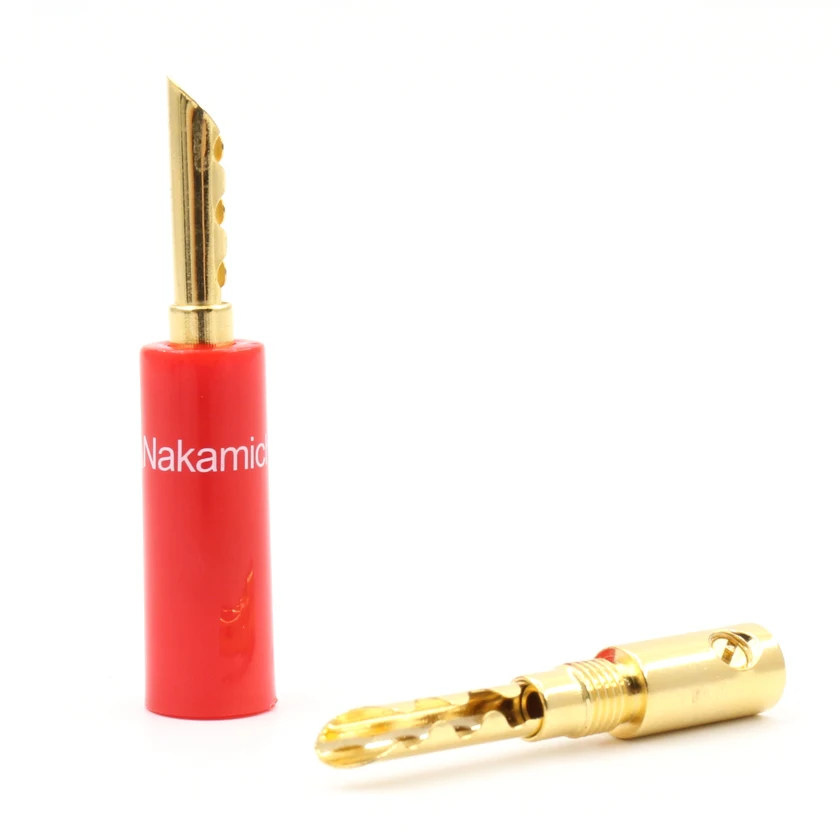4 шт. позолоченный Банановый разъем Nakamichi BFA мм тип Z|connector 4mm|connectors goldconnector plug |