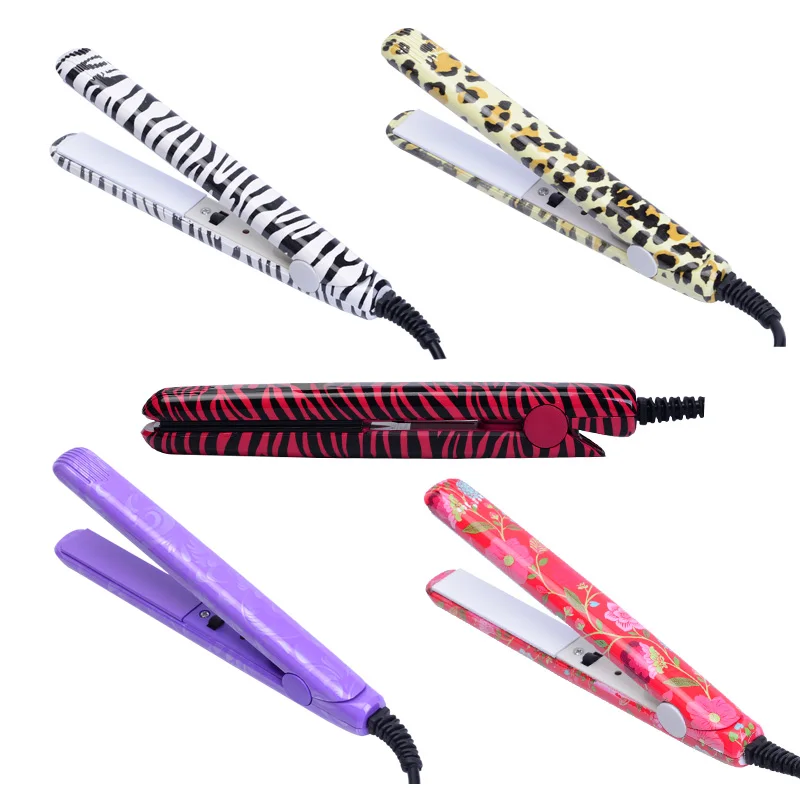 Harga Wenyi 220 V Rambut Rambut Mini Meluruskan besi Datar Besi Curling Dengan UNI EROPA Plug Adapter Salon Styling Alat Pelurus