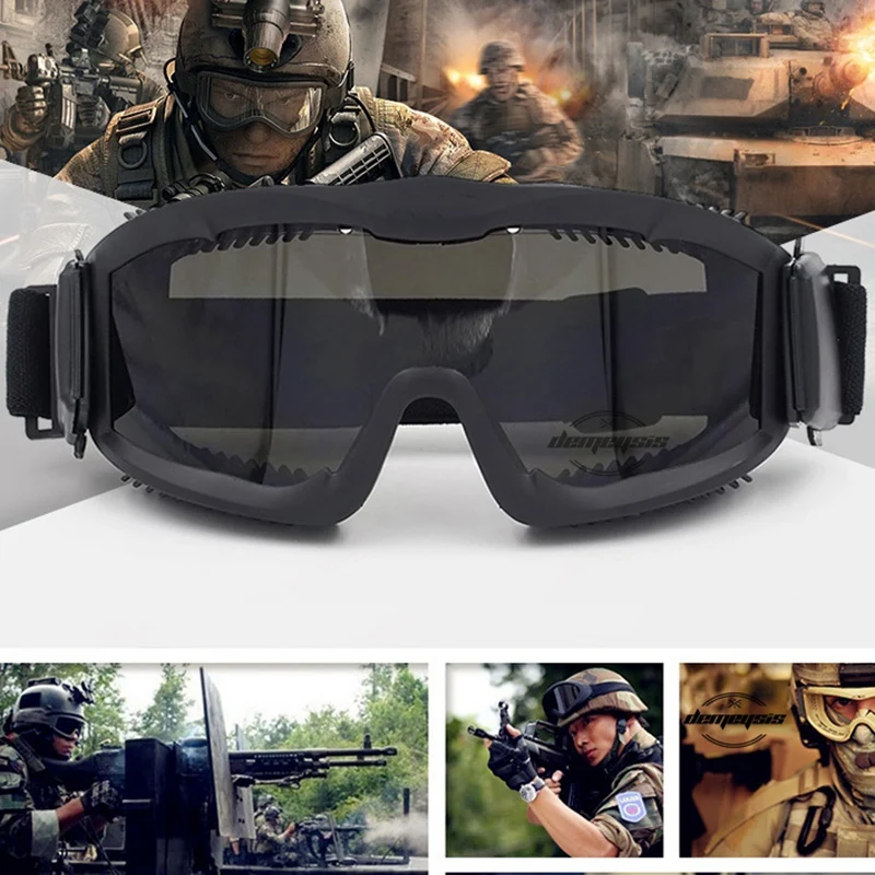Quality Military Airsoft Tactical Goggles Shooting Glasses for Men 3