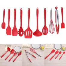 10pcs/set Non-stick Pan Kitchen Utensils Set Silicone Kitchenware Kitchen Cooking Tools Set Modern Kitchen Gadget Accessories