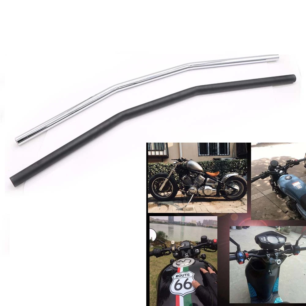 7//8/" 22mm Chrome Motorcycle Handlebar Drag Bar For Honda Yamaha Kawasaki BMW