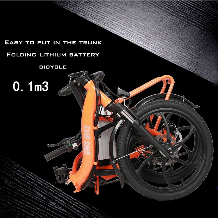 Top Inch Alloy Foldable Electric Bicycle Lithium Battery Bicycle36v350w Girl City Electrical Motor Speed Of 25 Km / H Max. Ebike 3