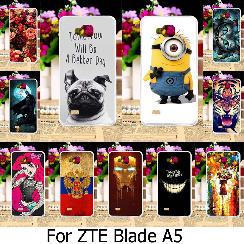 

Ojeleye Soft TPU Silicone Phone Case For ZTE Blade AF3 A3/ZTE Blade A5 A5 pro AF 3 C341 T221 4.0 inch Case Mobile Phone Cover