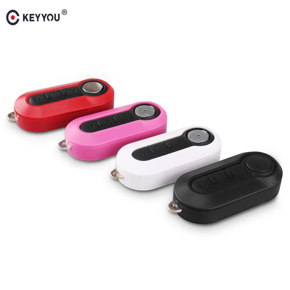 KEYYOU 10X 3 Buttons Flip Remote Key Case Shell For FIAT 500 Panda Punto Bravo Car Alarm Keyless Entry Fob Cover SIP22 Blade | Автомобили