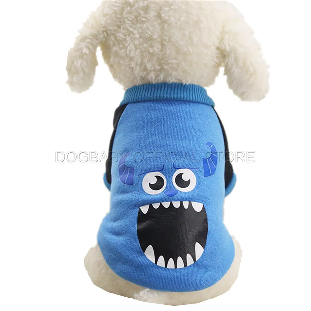 DOGBABY/толстовки с капюшоном с принтом собаки из мультфильма хлопок, супер теплая зимняя одежда для собак, кошек, две ноги, Одежда для питомцев, милая модная куртка для собак