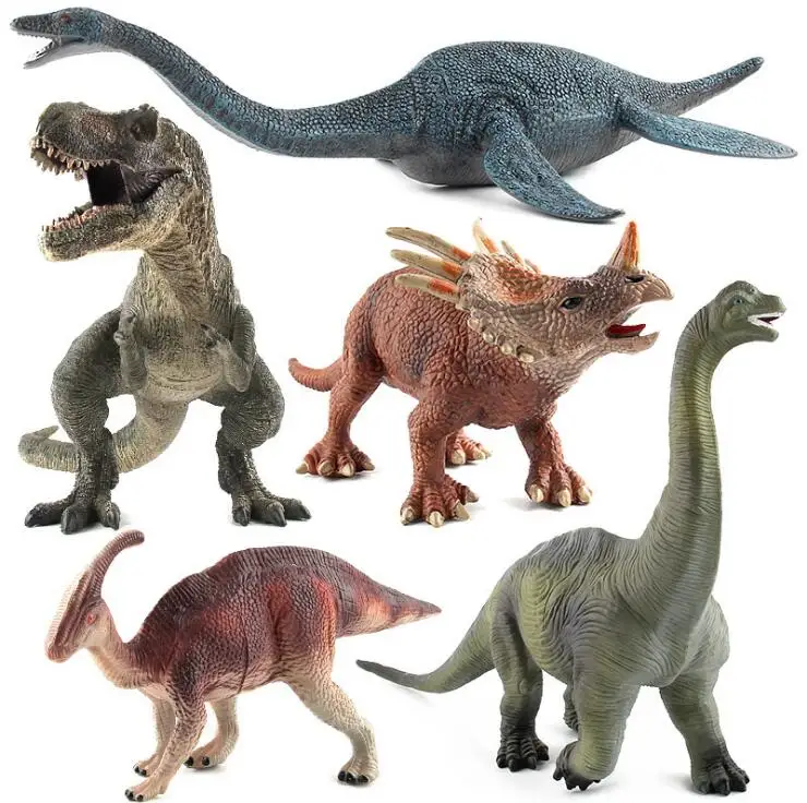 1 шт. моделирование большие динозавры spinosaurus styracosaurus plesiosaurs tyrannosaurus животных модель украшения мальчик дети игрушка