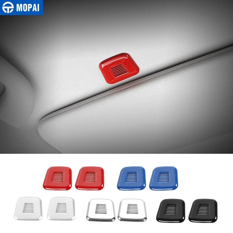 Car Door Lock Switch Lid Button Decoration Stickers Cover for Jeep 2018 JL Silver