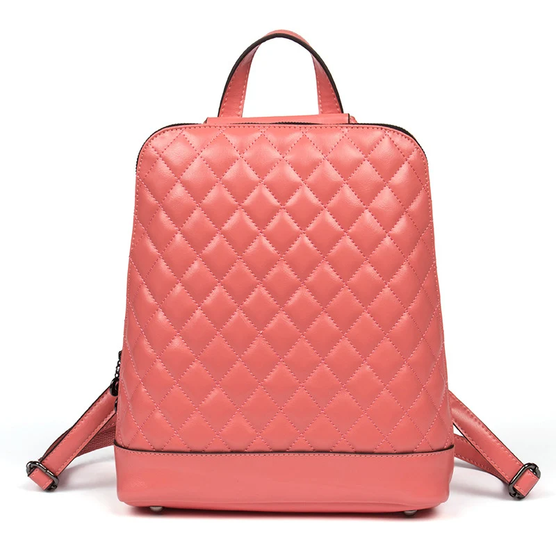 

Fashion women diamond Lattice backpack leather back pack college brand laptop Backpack female school bags for teenage girls