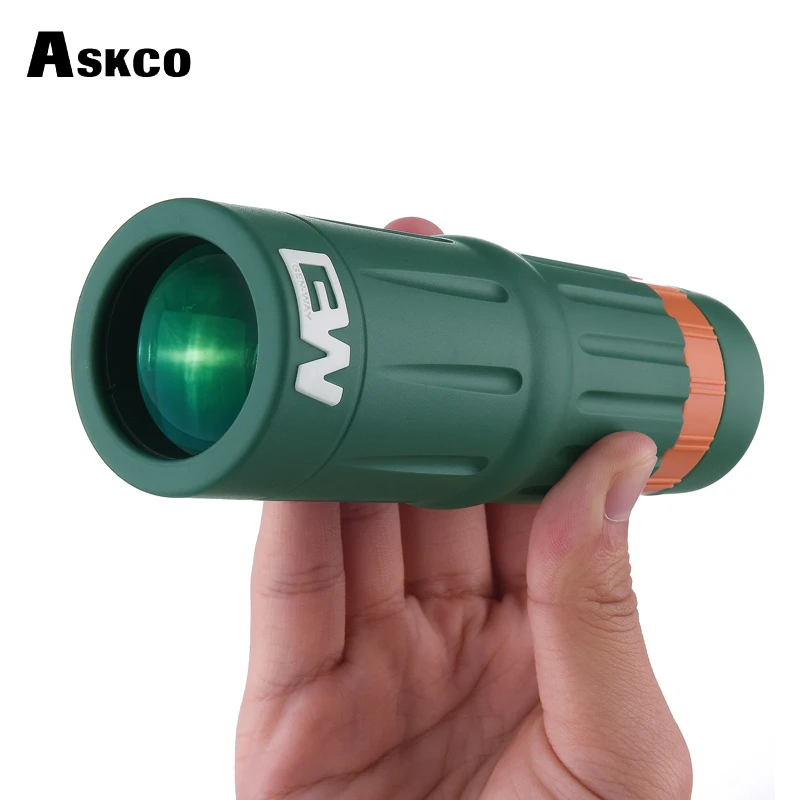 Askco HD 9X32 عالية مرات مناظير الهاتف أحادي عدسة مجهر للماء Bak4 موشور تماما المتعددة المغلفة لل الحفل التخييم