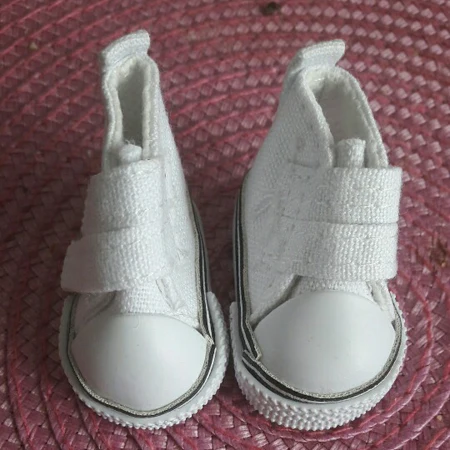 Color choosed 5cm Canvas Sneaker For 1/4 BJD Doll Mini Toy Shoes Bjd Shoes for Russian diy fabric Doll shoes 7