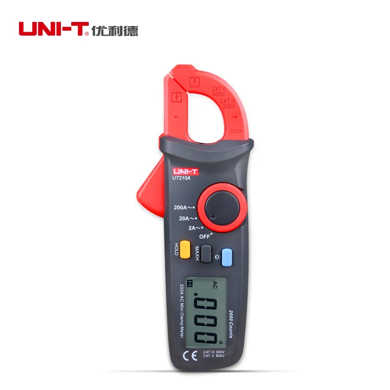

UNI-T UT210 series Mini Digital Clamp Meters AC/DC Current Voltage True RMS Auto Range VFC Capacitance Non Contact Multimeter