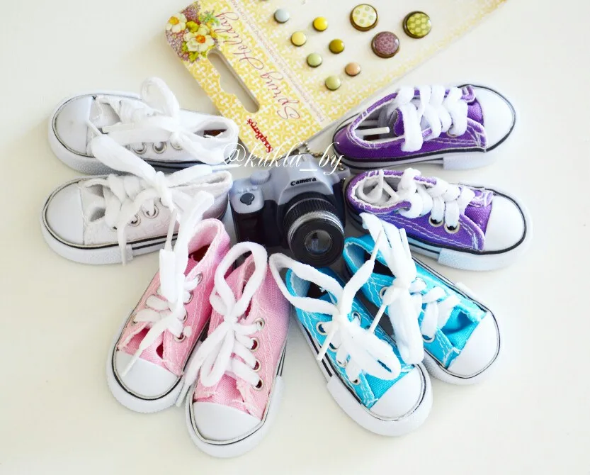 

Doll Accessories Assorted Colors 7.5cm Canvas Shoes For 1/4 BJD Doll & Mini Doll Shoes &16 Inch Sharon doll Boots