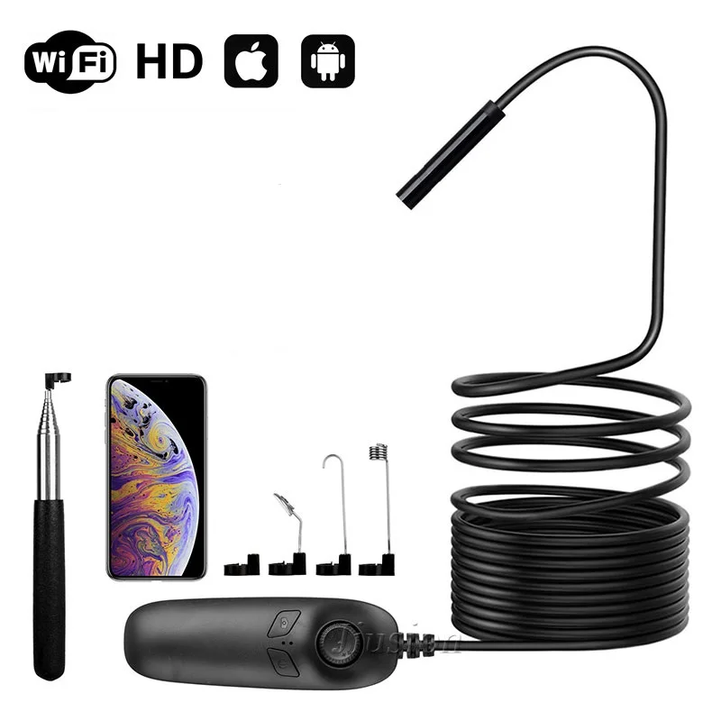 Wifi USB Endoscope Mini Camera Inspection Cam Flexible Microscope