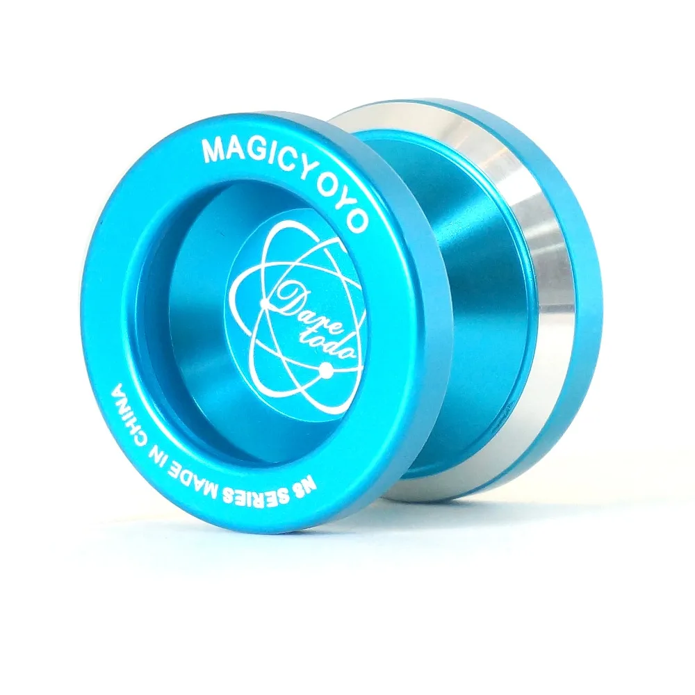 MAGICYOYO N8 Professional Unresponsive Yoyo, Aluminum Metal Undersized Yo-yo for Kids, 5 Strings, YoYo Bag, Glove as a Gift