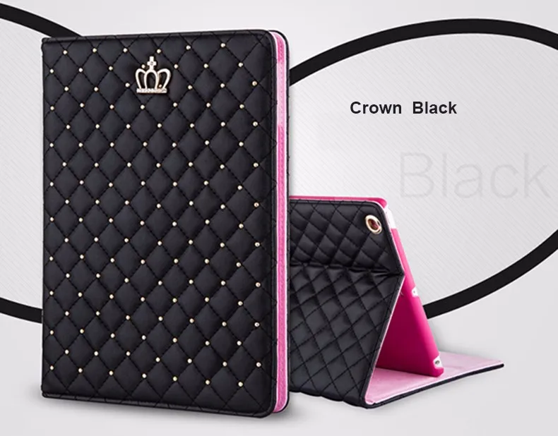 Luxury PU Tablet Coque For iPad mini Case Flip Crown Luxury Stand A1489 A1490 Protective Cover for iPad mini 2 mini 3 Case Stand (3)