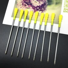 20 шт./упак. 8.2 см длинные черные чернила ролик пера замена пополнения гелевая ручка из металла заправки PR9008