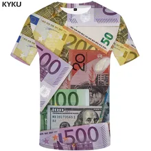 KYKU Marca Dollaro T shirt Dei Soldi Degli Uomini di Magliette Casual Russia T-Shirt 3d Stati Uniti Tshirt Stampato Harajuku Camicia di Stampa