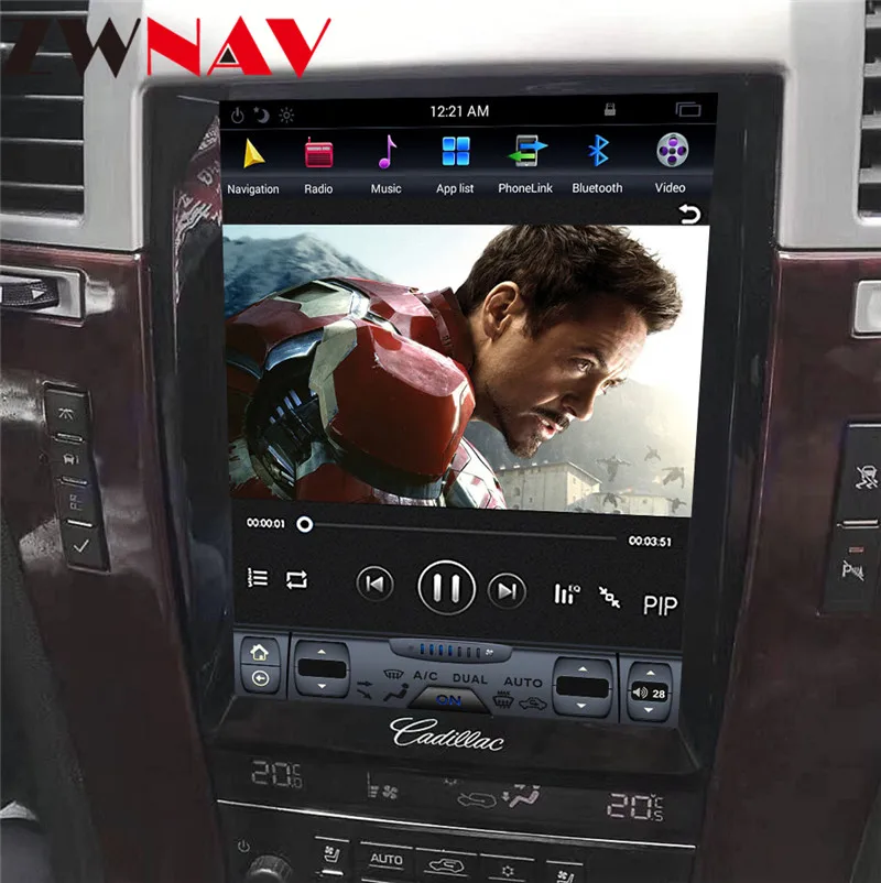 Tesla vertic экран Android 8,1 автомобильный DVD мультимедиа для Cadillac Escalade 2007-2012 Авто Аудио Видео Радио Стерео gps Navi 1 din