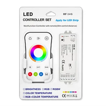 

3A*5CH RGB+Color Temperature LED Controller Set V5-M + R17 with Plastic packaging like pictures but without batteries