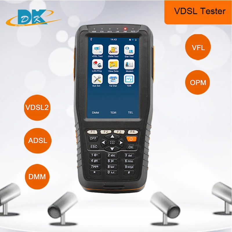 

TM-600 VDSL VDSL2 Tester ADSL DMM OPM VFL WAN & LAN Tester xDSL Line Test Equipment DSL Physical layer Test