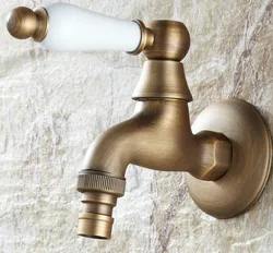 Antique brass Ceramic  Lever Wall Mounted Mop Water Tap Garden Washing Machine Copper Faucet aav106